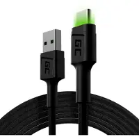 Green Cell KABGC13 câble USB USB 2.0 2 m USB A USB C Noir