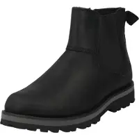Timberland unisex pour enfant. TB0A28P10011 Bottes en cuir Courma Chelsea (30), Noir, Plat, Fermeture éclair, Velcro, Casuel, mode enfantine