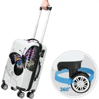Deuba Lot 3 valises 42L 66L 98L Butterfly renforcées avec verrou