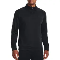 Under Armour Homme ArmourFleece 1/4 Zip, (001) Noir / Noir, Medium