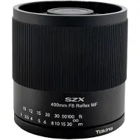 Tokina SZX Super Télé 400mm f/8.0 Reflex MF EF-M (APS-C / DX, Micro Four Thirds, Plein format), Objectif, Noir