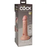 King Cock Elite Elite 8 - godemichet vibrant ventouse 20cm - couleur chair