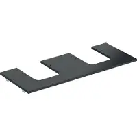 Geberit ONE Plaque de lavabo, découpe double, pour lavabo à poser en forme de coupe, grès, 120x2x47cm, 505.175.00.2