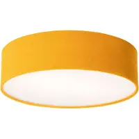 QAZQA Plafonnier intelligent ocre 40cm avec 2 Wifi A60 - Drum