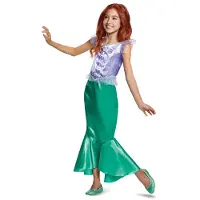 Disney Princess Ariel Classic Girl Costume Vert 7-8 Years Enfants