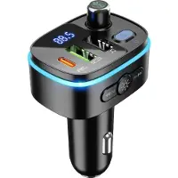 Hoco Émetteur FM Bluetooth + 2 ports USB + Type-C PD 20 W + QC 3.0 Fast E62 noir