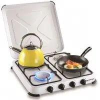 Kemper gas cooker - camping cooker - set avec 4 brûleurs - gaz - 4650W