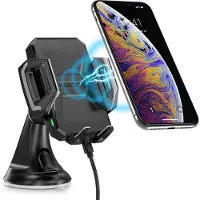 Choetech voiture Qi Wireless Charger 15W support voiture pour cockpit pare-brise noir (T521-F)