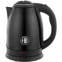 Herzberg Bouilloire électrique 1.8L inox sans fil noir HG5011-BLK