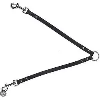 Kerbl Ceinture VEGAS, noir 12mm 30cm, pour deux chiens (12, Chien, Promenade)