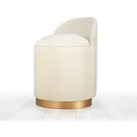 Hannah Home , Dover- FLF1106, crème, poufs classiques, 100% velours