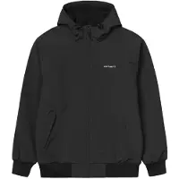 Carhartt WIP - Veste déperlante doublée polaire - Hooded Sail Jacket Black White en Nylon - Taille XL - Noir