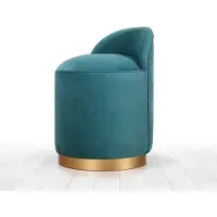 Hannah Home , Dover- FLF1108, vert essence, poufs classiques, 100 % velours