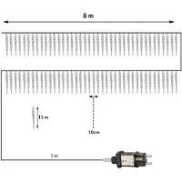 Monzana Guirlande lumineuse 40 Stalactites LED 4m