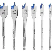 Irwin Shovel Drill Set 6Set Blue Groove 4X 10, 13, 16, 19, 22, 25 Mm