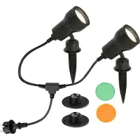 Briloner LED double spot d'extérieur LEUCHTEN TERRA, 3 W, 250 lm, IP44, noir, plastique, incl., x GU10, 10 x 19,5 cm