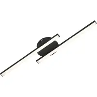 Briloner Plafonnier LED LEUCHTEN GO, 6 W, 480 lm, IP20, noir, métal-plastique, 55,5 x 12 x 3,6 cm