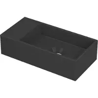 Ink versus lavabo de lave-mains 36x9x18cm sans trou pour robinet ls porcelaine noir mat 3404270
