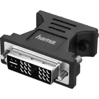 Hama 00200340 changeur de genre de câble DVI-I VGA (D-Sub) Noir