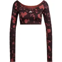 Adidas T-shirt crop 3 bandes manches longues femme Hyperglam