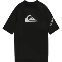 Quiksilver All Time - T-shirt de protection à manches courtes avec protection UPF 50 pour garçons, de 8 à 16 ans, couleur noire