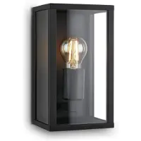 Briloner Lampe d'extérieur Brilo LUANDA, douille E27, 12 W, noir, IP44, 26 x 14 x 13,5 cm