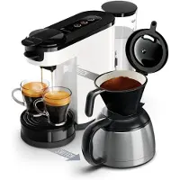 Philips Senseo Switch HD6592 - Machine à café - 1 bar - 7 tasses - titane blanc