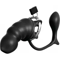 Pipedream Anal Fantasy Elite - plug anal et cage pénienne (noir)