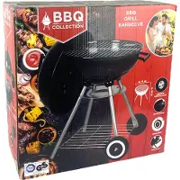 Barbecue Collection Barbecue au charbon de bois - Barbecue à boule 45 x 60 centimètres - Barbecue rond - Barbecue sur roues - Noir - Métal