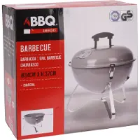 Progarden Barbecue de jardin en acier avec couvercle et thermomètre, modèle compact pour le jardin ou la terrasse - BBQ