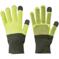 Giro Gants de Cyclisme Giro Merino Knit Wool Grey Lime-S / M