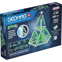 Geomag Ensemble de construction Glow 60 pièces
