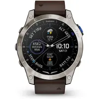 Garmin - 010-02582-55 - D2 Mach 1 - Smartwatch avec bracelet en cuir Oxford marron et bracelet en silicone noir supplémentaire