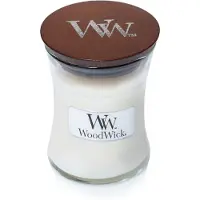 Woodwick Island Coconut bougie parfumée avec mèche en bois 85 g