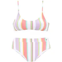 LASCANA Bikini vert clair / violet pastel / violet clair / corail