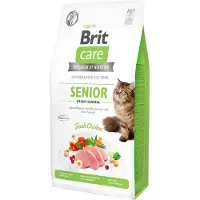 Brit Care Cat Grain-Free Senior & Weight Control - sans céréales, hypoallergénique, au poulet frais, pour chats âgés ou stérilisés - 400g