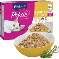 Vitakraft Poésie Classique Poultry Choice pâtées en gelée pour chat (12 x 85 g)
