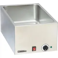 Casselin Bain-marie en acier inoxydable avec 1, 2 ou 3 cuves et thermostat de sécurité, modèle : 1 cuve