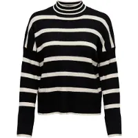 ONLY Pull-over 'ONLIbi' noir / blanc