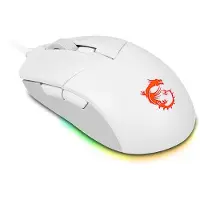 MSI Clutch GM11 - Souris - droitière et gauchère - optique - 6 boutons - filaire - USB - blanc (S12-0401950-CLA)