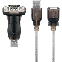 Goobay USB Serial RS232 Converter Mini, Transparent, 1.5 m