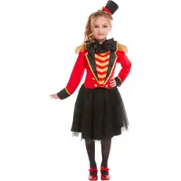 Smiffys Déguisement - Deluxe Ringmaster - Rouge/Noir - - 7-9 ans (122-134) - Costumes