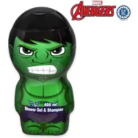 Air val international Gel douche Avengers Hulk 2in1 Gel douche & Shampooing 2D pour enfants 400 - Marvel