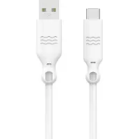 Just Green Câble Eco-conçu USB A / USB C 3A 1.2m FastCharge 15W Blanc