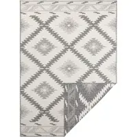Hanse Home 120 x 170 cm FIN DE SÉRIE : 120 x 170 cm Tapis Twin Supreme 103428 Malibu grey creme – pour l'extérieur et l'intérieur