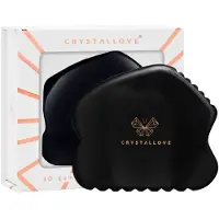 Crystallove Obsidian CONTOUR GUA SHA - Plaque de massage facial Obsidian Gua Sha