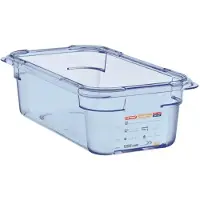 ARAVEN GN1/4 ABS Récipient alimentaire bleu 100mm
