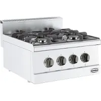 CombiSteel Cuisinière à gaz Gastro 4 brûleurs – 600 mm de large, modèle de table