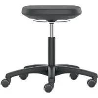 BIMOS Tabouret de laboratoire LABSIT, rembourrage SKINTEC, avec roulettes, hauteur d'assise réglable en continu