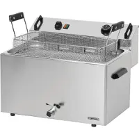 Casselin Friteuse à pâtisserie 16 l en acier inoxydable 9000 watts avec thermostat de sécurité